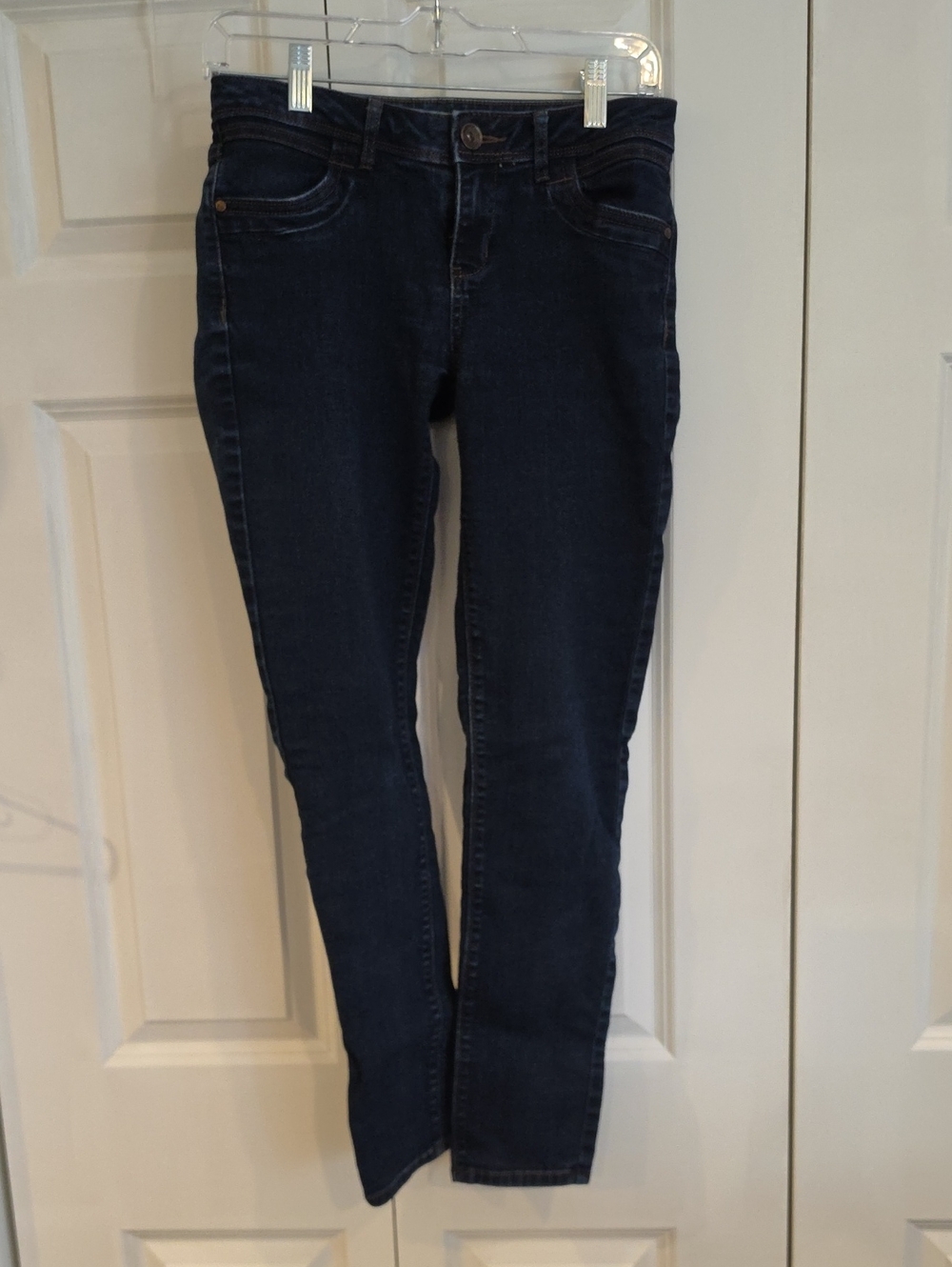 Women's Dark Blue Skinny Jeans - Stretch Slim Fit